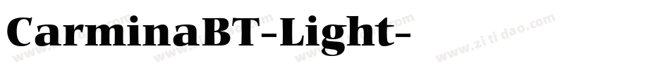 CarminaBT-Light字体转换