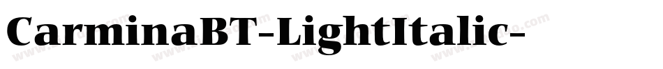 CarminaBT-LightItalic字体转换