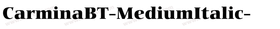CarminaBT-MediumItalic字体转换