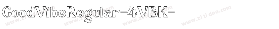 GoodVibeRegular-4VBK字体转换