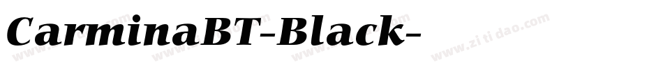 CarminaBT-Black字体转换