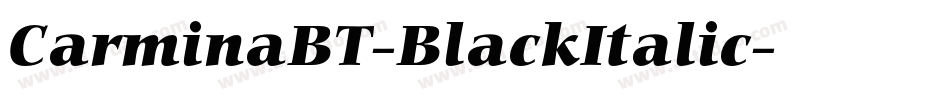 CarminaBT-BlackItalic字体转换