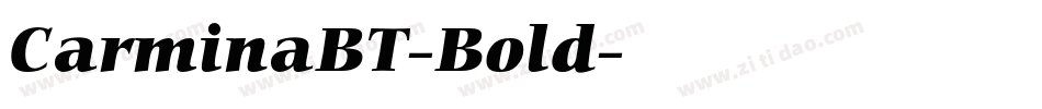 CarminaBT-Bold字体转换