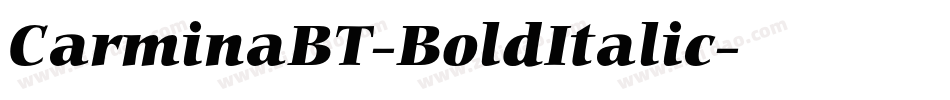 CarminaBT-BoldItalic字体转换