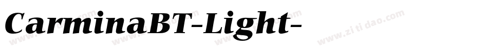 CarminaBT-Light字体转换