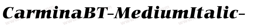 CarminaBT-MediumItalic字体转换
