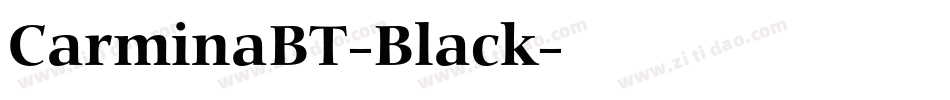 CarminaBT-Black字体转换