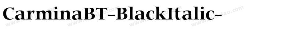 CarminaBT-BlackItalic字体转换