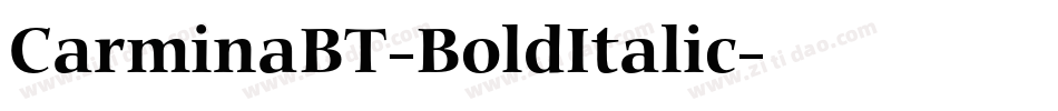 CarminaBT-BoldItalic字体转换