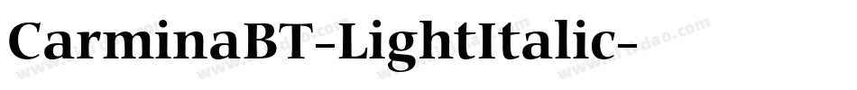 CarminaBT-LightItalic字体转换