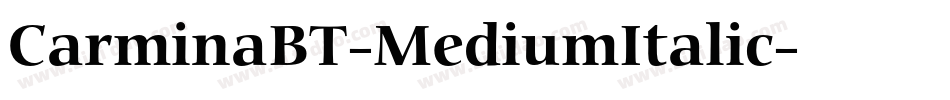 CarminaBT-MediumItalic字体转换