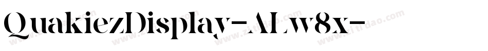 QuakiezDisplay-ALw8x字体转换