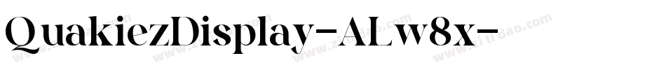 QuakiezDisplay-ALw8x字体转换