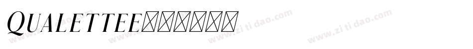 Qualettee字体转换