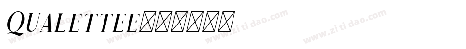 Qualettee字体转换