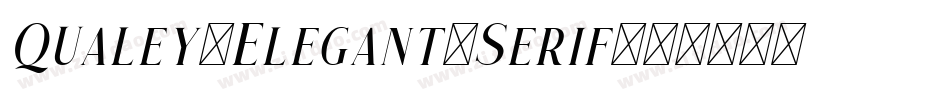 Qualey-Elegant-Serif字体转换
