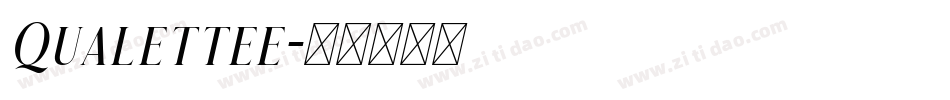 Qualettee字体转换