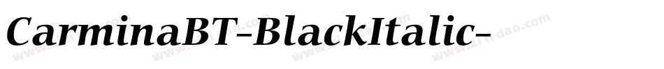 CarminaBT-BlackItalic字体转换