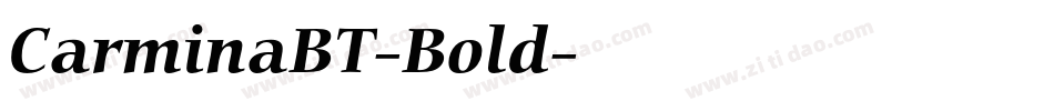 CarminaBT-Bold字体转换