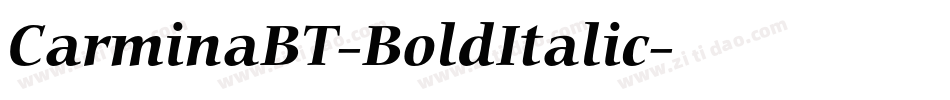 CarminaBT-BoldItalic字体转换