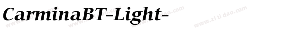 CarminaBT-Light字体转换