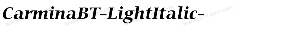 CarminaBT-LightItalic字体转换
