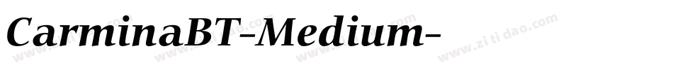 CarminaBT-Medium字体转换