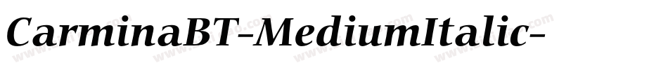 CarminaBT-MediumItalic字体转换