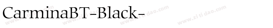 CarminaBT-Black字体转换