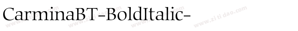 CarminaBT-BoldItalic字体转换