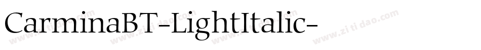CarminaBT-LightItalic字体转换