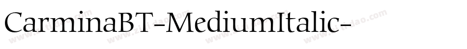 CarminaBT-MediumItalic字体转换