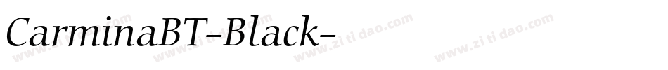 CarminaBT-Black字体转换