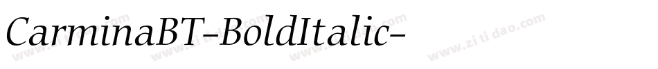 CarminaBT-BoldItalic字体转换