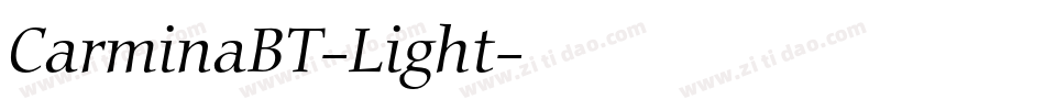 CarminaBT-Light字体转换
