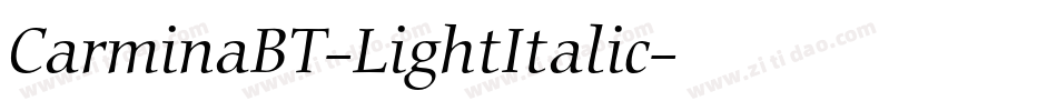 CarminaBT-LightItalic字体转换