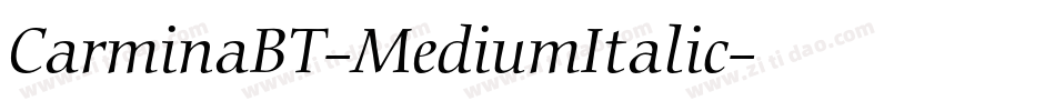 CarminaBT-MediumItalic字体转换
