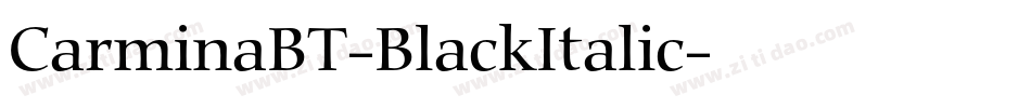 CarminaBT-BlackItalic字体转换