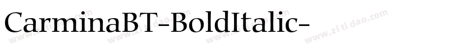 CarminaBT-BoldItalic字体转换
