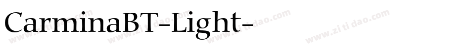 CarminaBT-Light字体转换