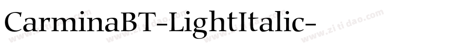 CarminaBT-LightItalic字体转换