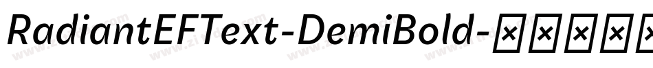 RadiantEFText-DemiBold字体转换