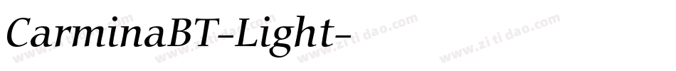 CarminaBT-Light字体转换