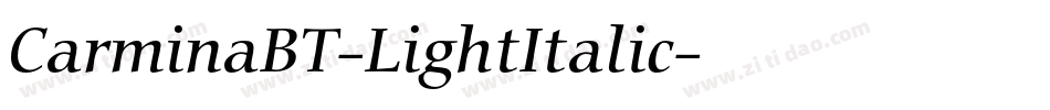 CarminaBT-LightItalic字体转换