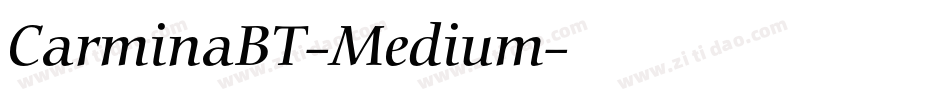 CarminaBT-Medium字体转换