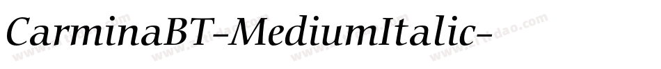 CarminaBT-MediumItalic字体转换