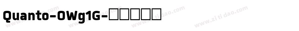 Quanto-0Wg1G字体转换