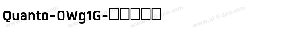 Quanto-0Wg1G字体转换