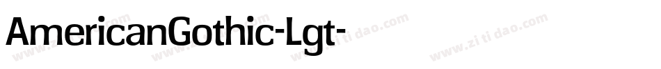 AmericanGothic-Lgt字体转换