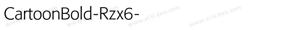 CartoonBold-Rzx6字体转换